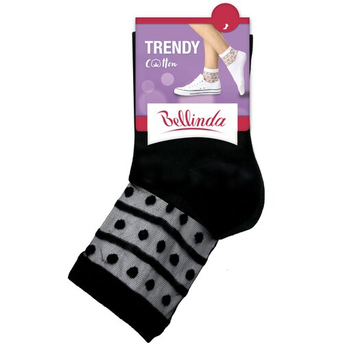 Bellinda TRENDY COTTON SOCKS - Women&amp;#039;s socks with decorative hem - white Slike