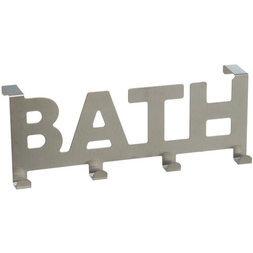 Casa Selecci&amp;oacute;n Kovinski obe&amp;scaron;alnik za vrata v mat srebrni barvi 32 cm Bath &amp;ndash; Slike