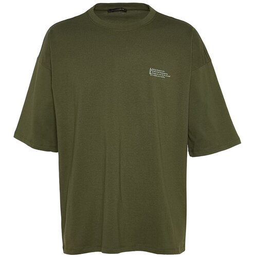Trendyol Mu&scaron;ka majica TMNSS23TS00084, Kaki Cene