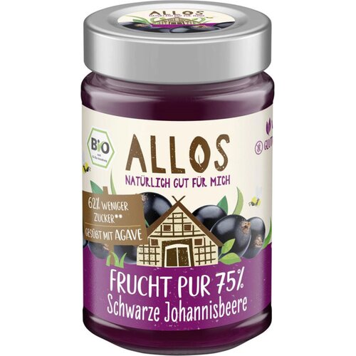 Allos Bio čisto voće 75 % crni ribiz - 200 g Slike