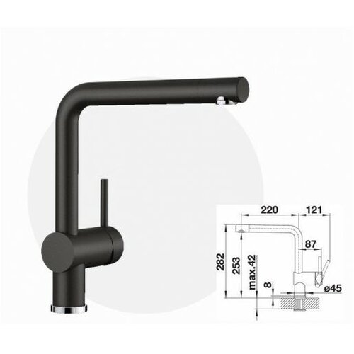 Blanco slavina LINUS SILGRANIT-LOOK CRNA VT Cijene