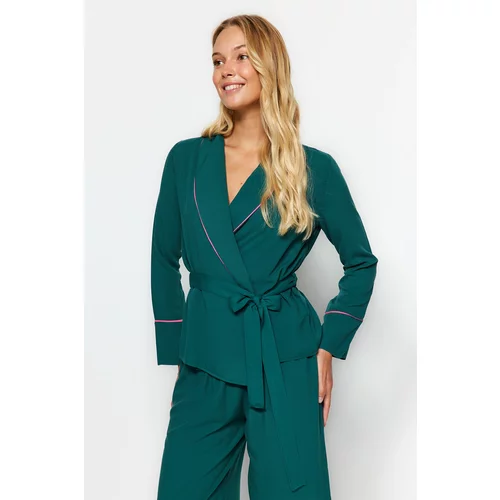 Trendyol Pajama Set - Green - Plain