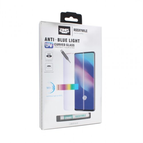 Tempered glass rockymile uv anti blue full glue + lampa za samsung N970F galaxy note 10 Cene