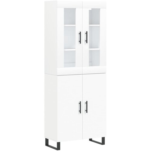Maison Chic Visoka omara - Komoda - Predalnik bela 69,5x34x180 cm inženirski les, (21722684) Cene