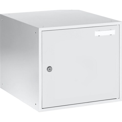 eurokraft basic Omarica kocka s ključavnico, VxŠxG 350 x 400 x 450 mm, korpus svetlo siv / vrata svetlo siva Cene