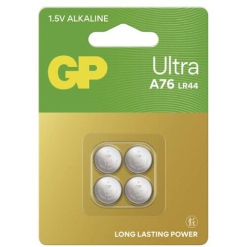 Gp gumbna alkalna baterija Ultra LR44 A76U, 4 kosi, B30764 Cene