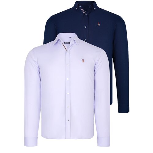 Dewberry DUAL SET G674 MENS SHIRTS-LACQUER-LILAC Slike