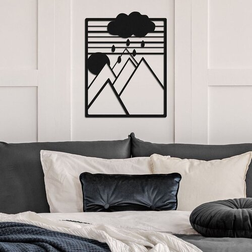WALLXPERT Lluvia - M390 Crni Dekorativni Metalni Zidni Pribor Cene