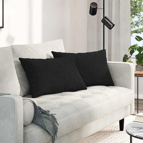 Jastučići za sofu 2 pcs Crna 60 x 40 cm tkanina Cijene