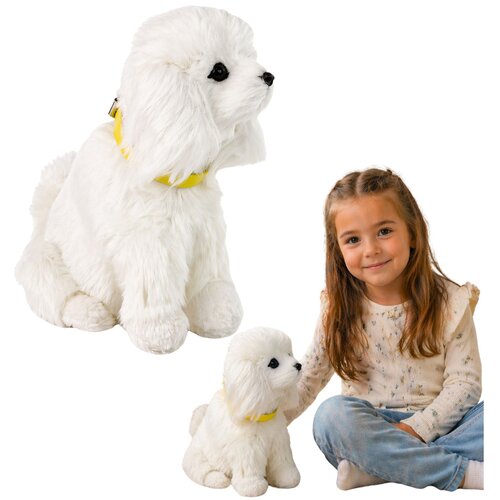  Interactive Plush Dog Soft fur Breed Poodle Stroke its head and learn its functions Cene