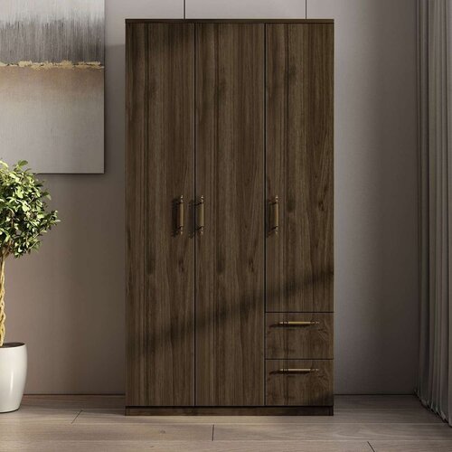 Hanah home merlin - walnut walnut wardrobe Cene