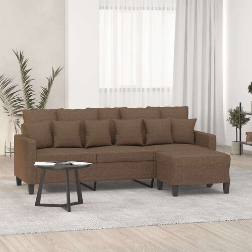  Trosed s stolčkom za noge rjav 180 cm blago Cene