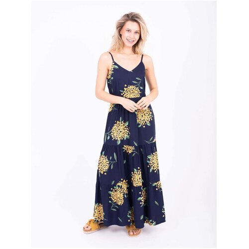 Brakeburn Dark blue Women&amp;#039;s Patterned Maxi-Dresses for Hangers - Women Slike