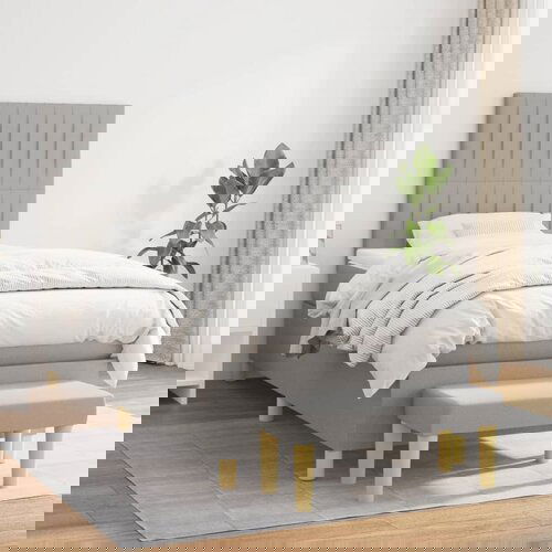  The Living Store Box spring postelja z vzmetnico svetlo siva 80x200 cm blago - Box Spring Postelja, (21448822) Slike