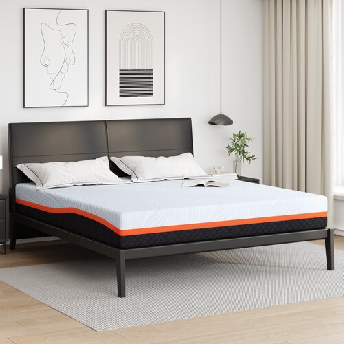 vidaXL Madraci Bijela, siva 200 x 200 cm 100% poliester žakard tkanina Cijene