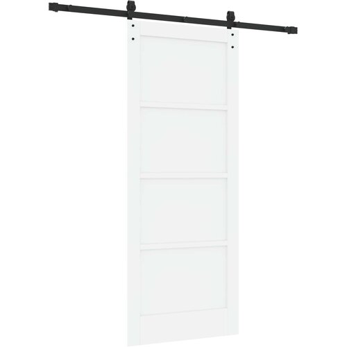  Klizna vrata Bijela i crna 83 x 202 cm Masivna borovina Slike