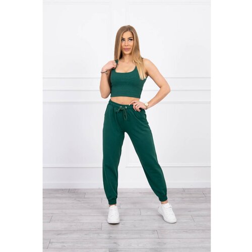 Kesi Set of top+pants green Slike