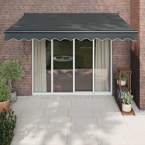 Tenda na uvlačenje antracit 3,5 x 2,5 m od tkanine i aluminija Cene