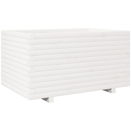  Vrtna sadilica bijela 90x60x49,5 cm od masivne borovine Slike