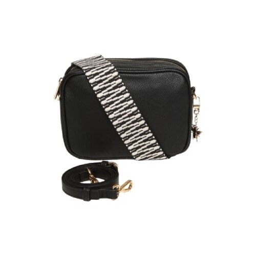 Fancy Metal Goods Ltd Alice Wheeler - Torba - Soho, Black, Double Zipped Cross body Cene