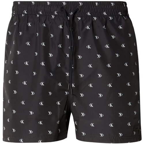 Calvin Klein Swimwear Kratke kopalne hlače črna / bela Cene