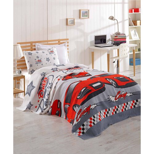 Hanah home Crazy set prekrivača i jastučnice, 160x230 cm, crvena Cene