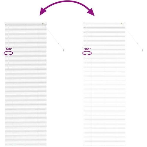 vidaXL Zavjesa za prozor sa zavjesama Ostalo Bijela 80 x 220 cm Aluminij Cijene
