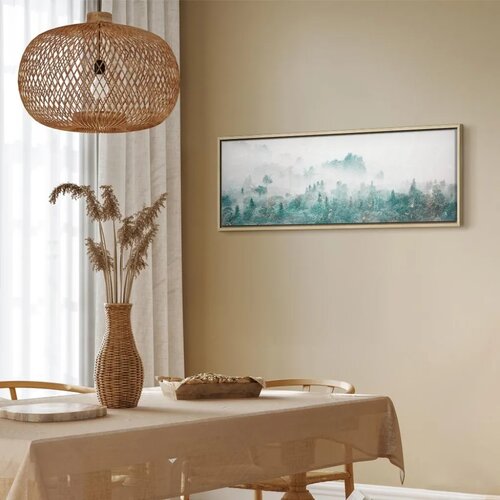 Slika - Turquoise Valley (1 Part) Narrow 120x40 U prirodnom drvenom okviru Slike