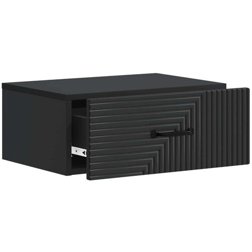  Noćni ormarić za montažu na zid 2 pcs Crna 49 x 34 5 x 20 cm Slike