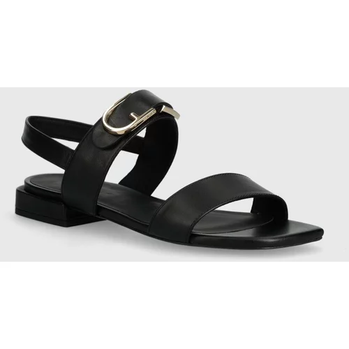 Furla Usnjeni sandali FLOW ženski, črna barva, YH72FOW BX2680 O6000