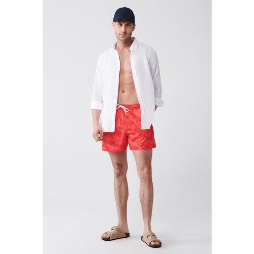 Avva Men's Pomegranate Flower Quick Dry Printed Standard Size Swimwear Marine Shorts Cene