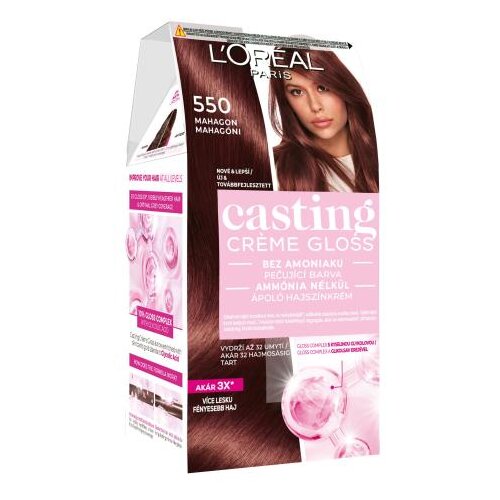 L&amp;acute;Or&amp;eacute;al Paris Casting Creme Gloss boja za kosu obojena kosa svi tipovi kose 48 ml nijansa 550 Mahagon za žene Slike