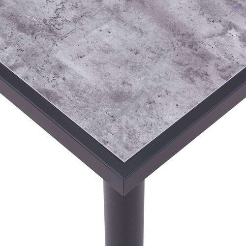  Blagovaonski stol crni i siva boja betona 160 x 80 x 75 MDF Slike