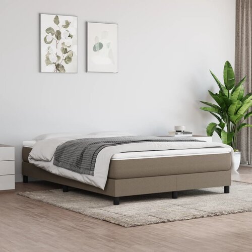  Okvir za krevet s oprugom smeđesivi 140 x 190 cm od tkanine Cijene