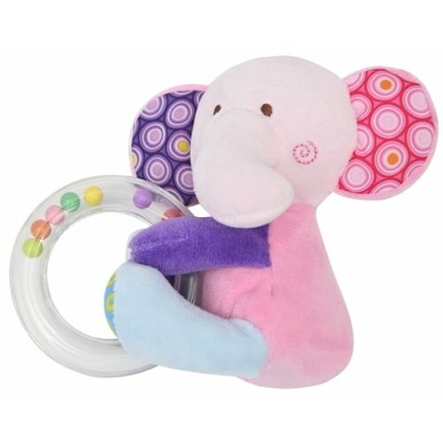 Lorelli plišana igračka sa zvečkom Slonče roze Slike