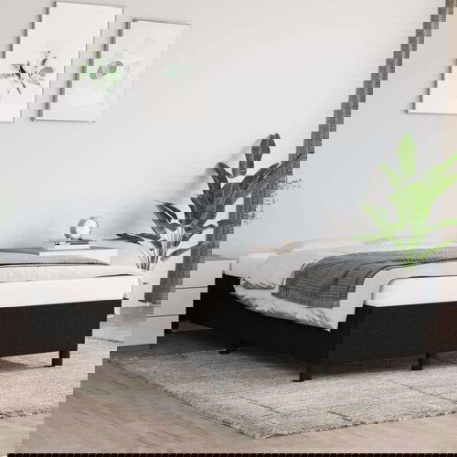  Za krevet crni 120 x 200 cm od tkanine Slike