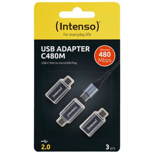 Intenso adapter USB C na micro USB, 3 kom C480M Slike