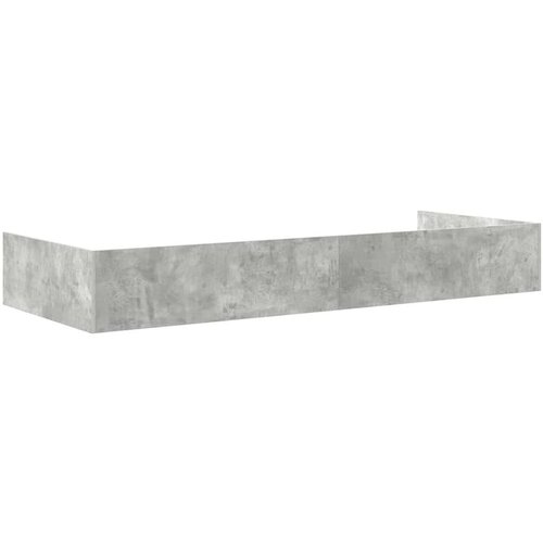  S uzglavljem s ladicama Betonska siva 100 x 200 cm Konstruirano drvo Slike