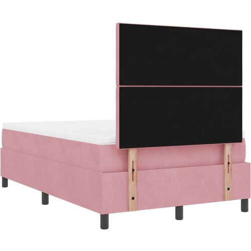 vidaXL Box Spring Postelja z Vzmetnico Roza 120x200 cm Žamet, (22051986) Cene