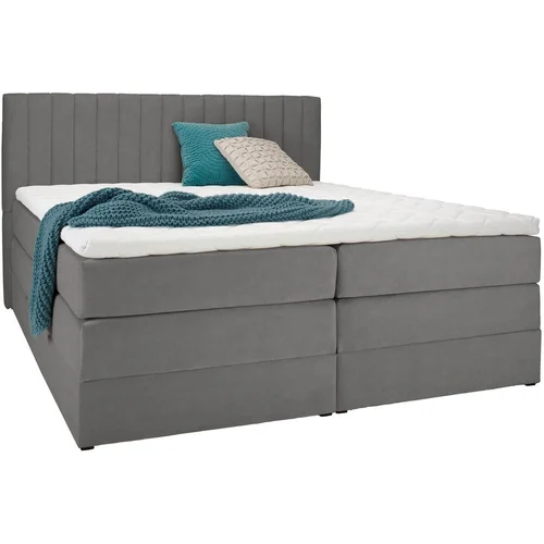 Premium Living Postelja Boxspring Simon V Svetlo Sivi Ca. 180 X 200 Cm