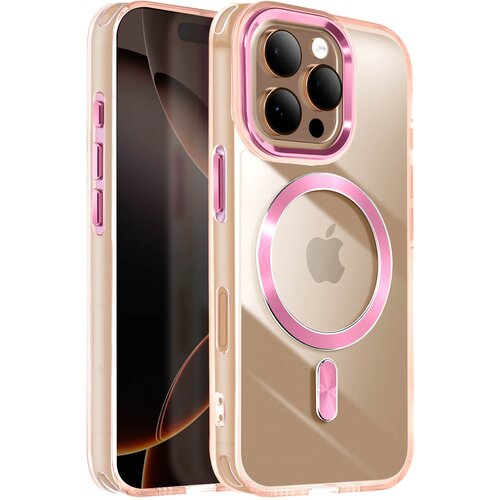 AVIZAR Ohišje MagSafe za iPhone 16 Pro Crystal Color Back, Šampanjec roza, (5000010348) Cene