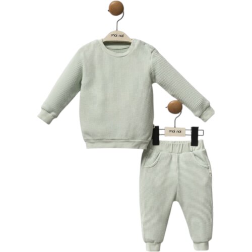 Kikka Boo Komplet za bebe waffle mint Slike