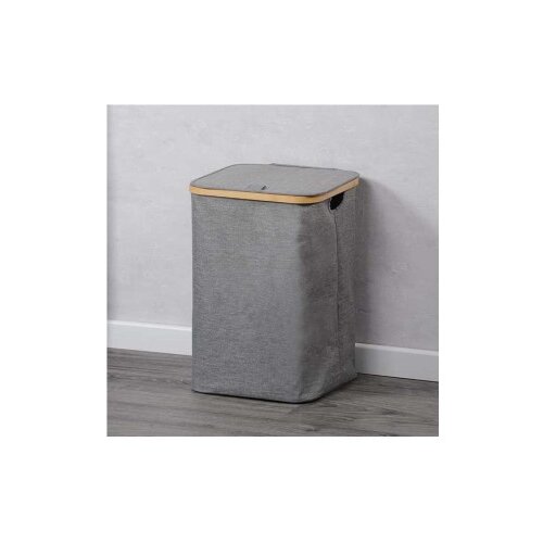 Kesper ksp19599 korpa za prljavi veš sa bambus okvirom siva 50cm Cene