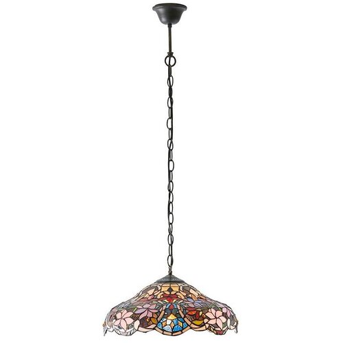  Endon 64325 - Luster na lancu Tiffany SULLIVAN 1xE27/60W/230V prečnik 40 cm Cene