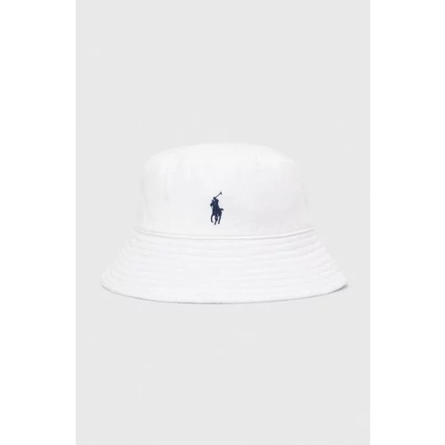 Polo Ralph Lauren Laneni šešir boja: bijela, 455938465