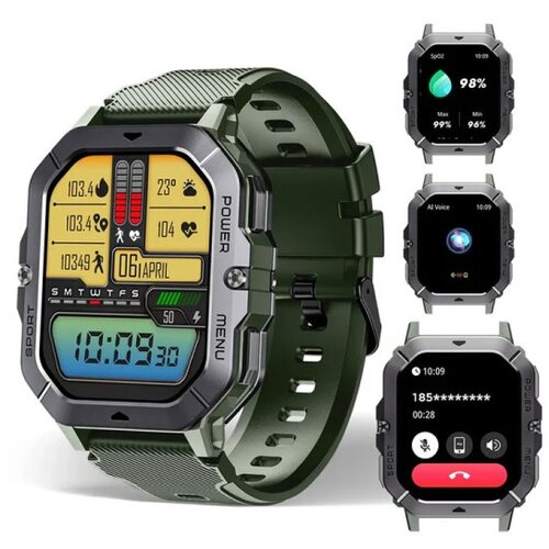 Oukitel BT101 smart watch military 410mAh/Heart rate/SpO2/Blood pressure/accelerometer/esim Cene