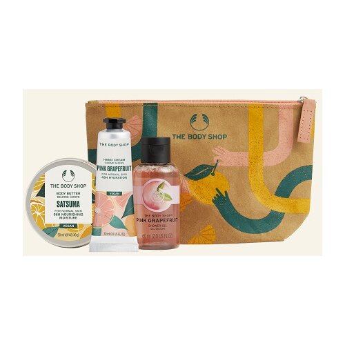 The Body Shop lather & Slather Satsuma & Pink Grapefruit Gift Bag Slike