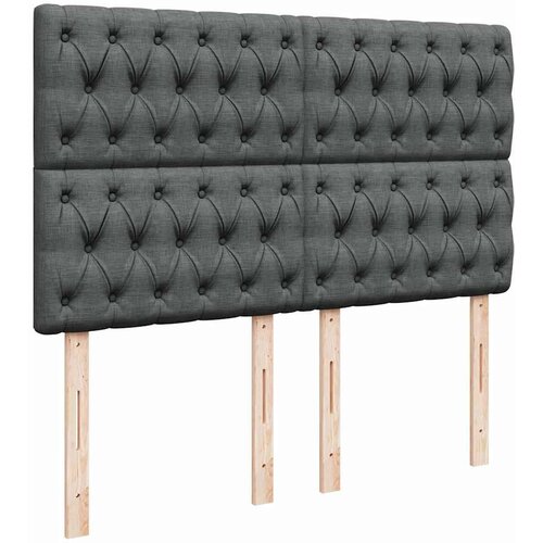 VidaXL otomanski okvir kreveta s madraca tamnosivi 140x200cm tkanine Slike