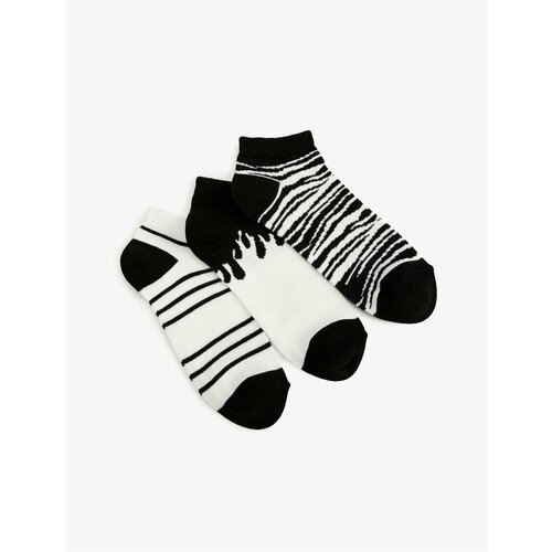 Koton Zebra Patterned 3-Piece Booties Socks Set Slike