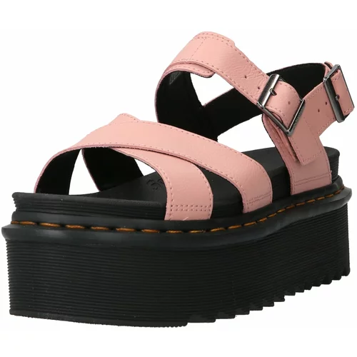 Dr. Martens Kožne sandale Voss II Quad za žene, boja: ružičasta, s platformom, DM30717329-Peach.Bei